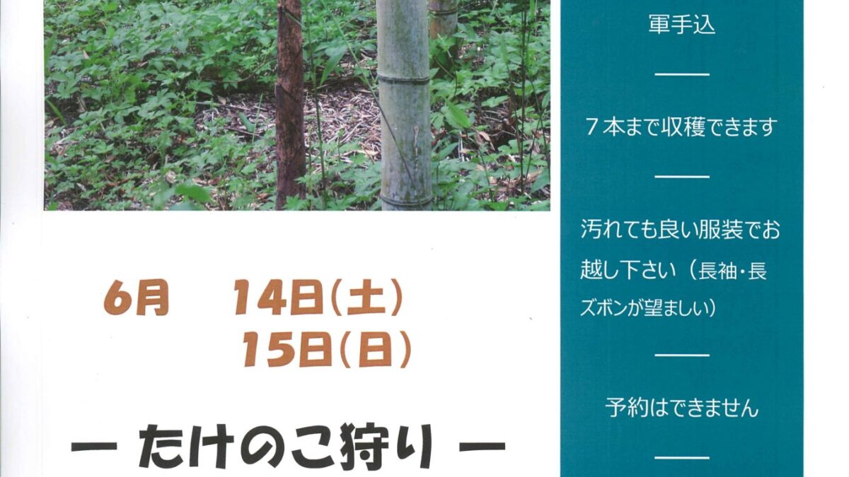 第３弾　たけのこ狩り開催ー終了しましたー