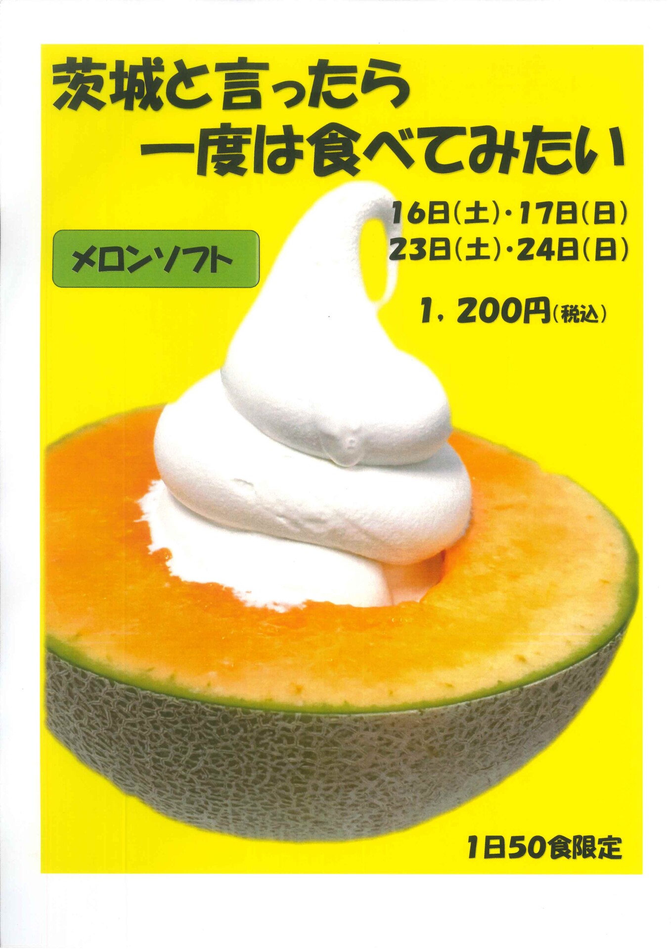 メロンソフト販売のお知らせ | 道の駅常陸大宮～かわプラザ～